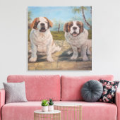 Canvas Print Ann Hayes schilderend Twee Sint Berna (Insitu (Woonkamer))