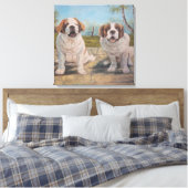 Canvas Print Ann Hayes schilderend Twee Sint Berna (Insitu (Slaapkamer))