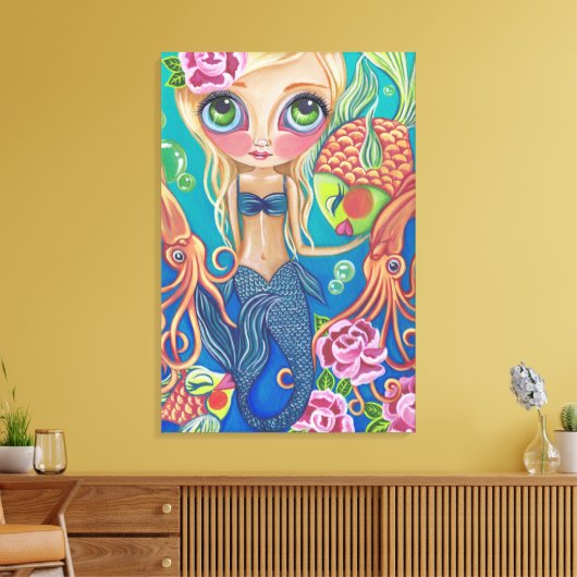 Canvas Print "Aquatic Mermaid" (Insitu (Woonkamer))