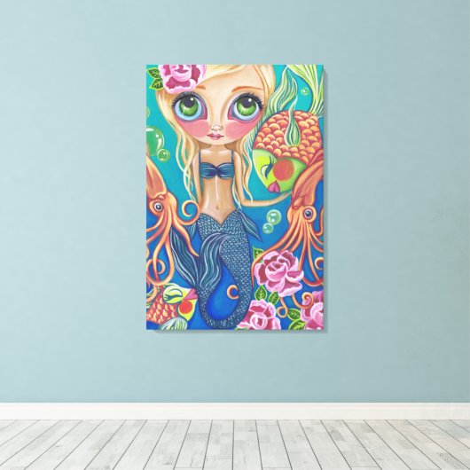 Canvas Print "Aquatic Mermaid" (Insitu (Houten vloer))