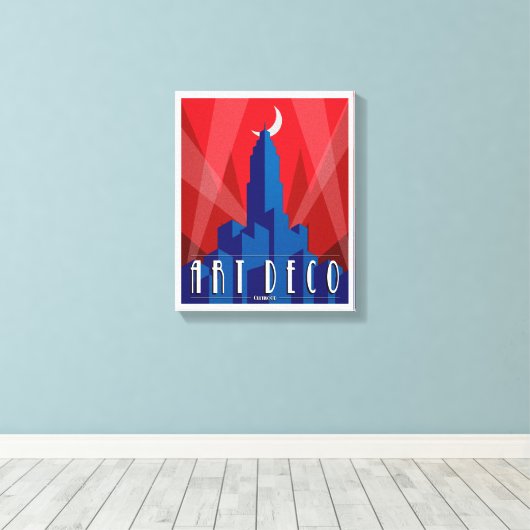 Canvas print - Art Deco Empire State Building (Insitu (Houten vloer))