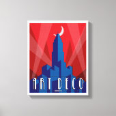 Canvas print - Art Deco Empire State Building (Voorkant)