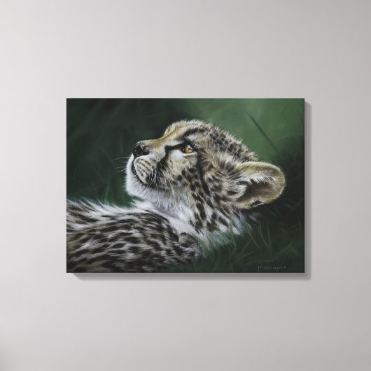 Canvas Print baby Cheetah II (Voorkant)
