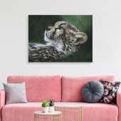 Canvas Print baby Cheetah II (Insitu (Woonkamer))