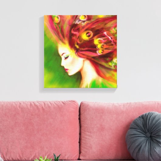 Canvas print Beauful Spring-vlinder (Insitu (Woonkamer))