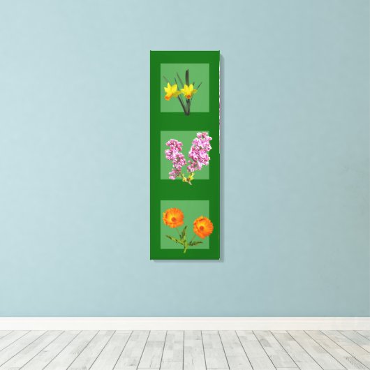 Canvas Print - Botanische Triptych (Insitu (Houten vloer))