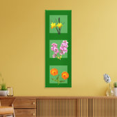 Canvas Print - Botanische Triptych (Insitu (Woonkamer))