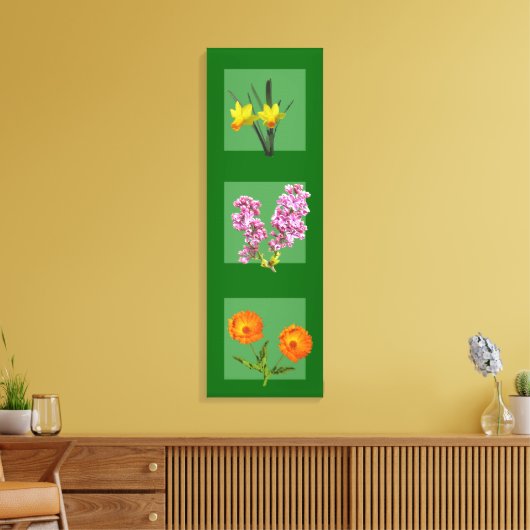 Canvas Print - Botanische Triptych (Insitu (Woonkamer))