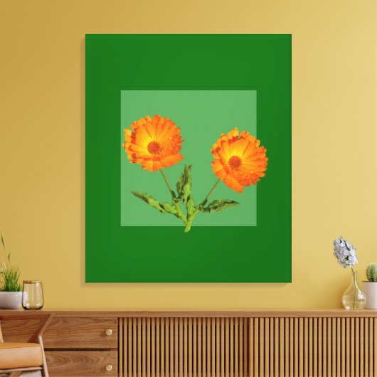 Canvas Print - Calendula (Insitu (Woonkamer))