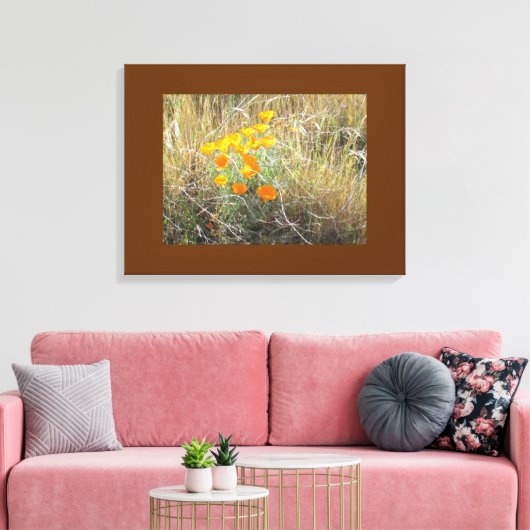 Canvas Print - California poppy (Insitu (Woonkamer))
