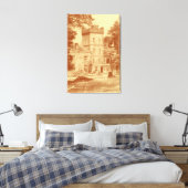 Canvas Print - 'Capernwray Hall' (Custard/Cinn.) (Insitu (Slaapkamer))