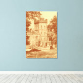 Canvas Print - 'Capernwray Hall' (Custard/Cinn.) (Insitu (Houten vloer))