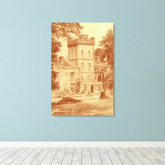 Canvas Print - 'Capernwray Hall' (Custard/Cinn.) (Insitu (Houten vloer))