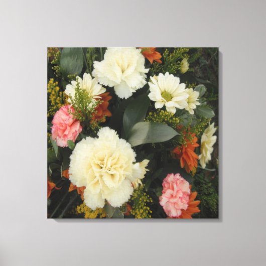 Canvas Print Carnance Bouquet (Voorkant)