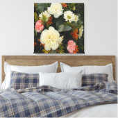 Canvas Print Carnance Bouquet (Insitu (Slaapkamer))