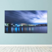 Canvas Print - Cityscape op zonsopgang (Insitu (Houten vloer))