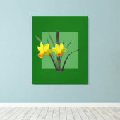 Canvas Print - Daffodils (Insitu (Houten vloer))