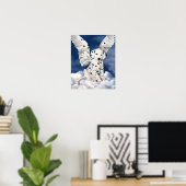 Canvas print Dalmatiaanse puppy angel schilderij (Thuiskantoor)
