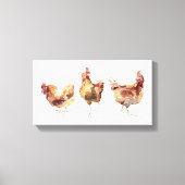 Canvas Print - Drie wonderhuiskippen (Voorkant)