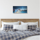 Canvas Print - Dubai Skyline op een Misty Day (Insitu (Slaapkamer))