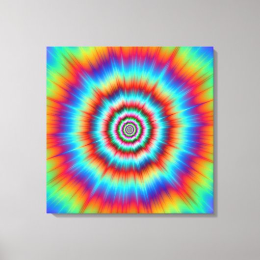 Canvas Print Explosion in Blue en Oranje (Voorkant)