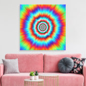 Canvas Print Explosion in Blue en Oranje (Insitu (Woonkamer))