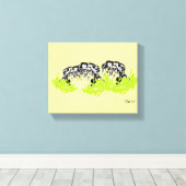 Canvas print: Familieloed Afdruk (Insitu (Houten vloer))