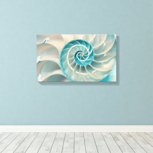 Canvas Print-Fibonacci-reeks in Natuur Zee Life (Insitu (Houten vloer))