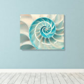 Canvas Print-Fibonacci-reeks in Natuur Zee Life Afdruk (Insitu (Houten vloer))