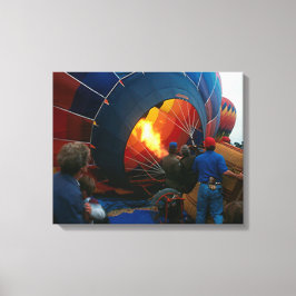 Canvas Print - Filling Hot Air ballon