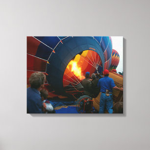 Canvas Print - Filling Hot Air ballon