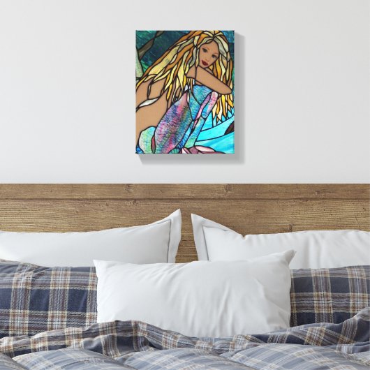 Canvas Print - Glaszeemeermin met schilfers (Insitu (Slaapkamer))