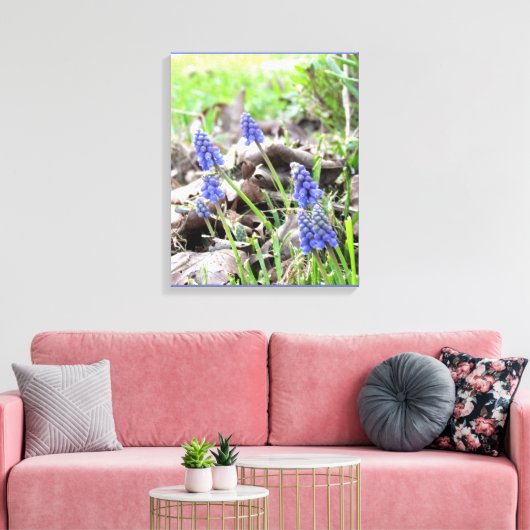 Canvas Print - Grape Hyacynth (Insitu (Woonkamer))