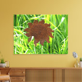 Canvas Print - Iron Sunflower in Grass (Insitu (Woonkamer))