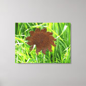 Canvas Print - Iron Sunflower in Grass (Voorkant)
