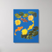 Canvas print - Koi onder Lily Pads (Voorkant)