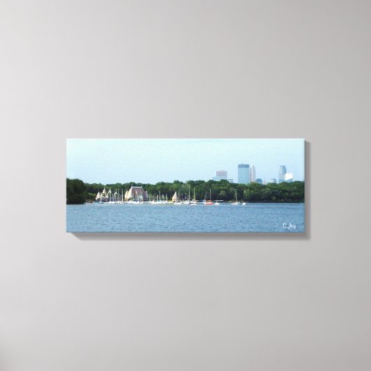 Canvas Print: Lake Harriet & Minneapolis Skyline_ Afdruk (Voorkant)
