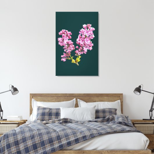 Canvas Print - Lila bloesems (Insitu (Slaapkamer))