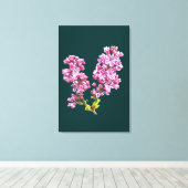 Canvas Print - Lila bloesems (Insitu (Houten vloer))