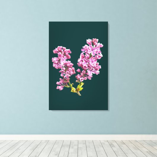 Canvas Print - Lila bloesems (Insitu (Houten vloer))