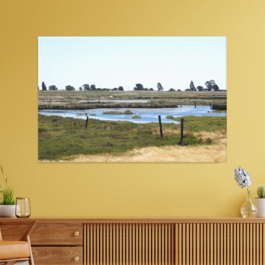 Canvas Print - Marshland Water (Insitu (Woonkamer))