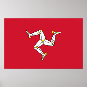 Canvas Print met Isle of Man Flag, Verenigd Konink