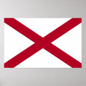 Canvas Print met vlag van Alabama, VS (Voorkant)