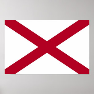 Canvas Print met vlag van Alabama, VS