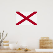 Canvas Print met vlag van Alabama, VS (Keuken)