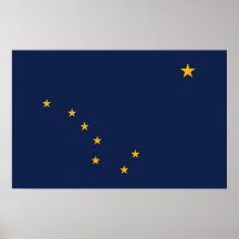Canvas Print met vlag van Alaska, VS