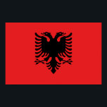 Canvas Print met vlag van Albanië<br><div class="desc">Een enorme Canvas druk met vlag van Albanië. Dit product is aanpasbaar.</div>