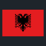 Canvas Print met vlag van Albanië<br><div class="desc">Een enorme Canvas druk met vlag van Albanië. Dit product is aanpasbaar.</div>