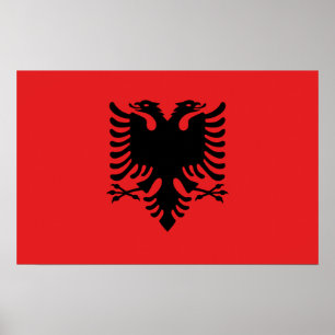 Canvas Print met vlag van Albanië