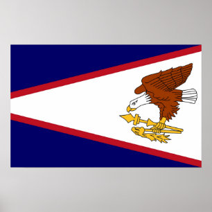 Canvas Print met vlag van American Samoa, VS